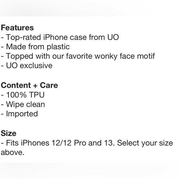Urban Outfitters Smiley Face iPhone 12 NIB NWT - Picture 2 of 2